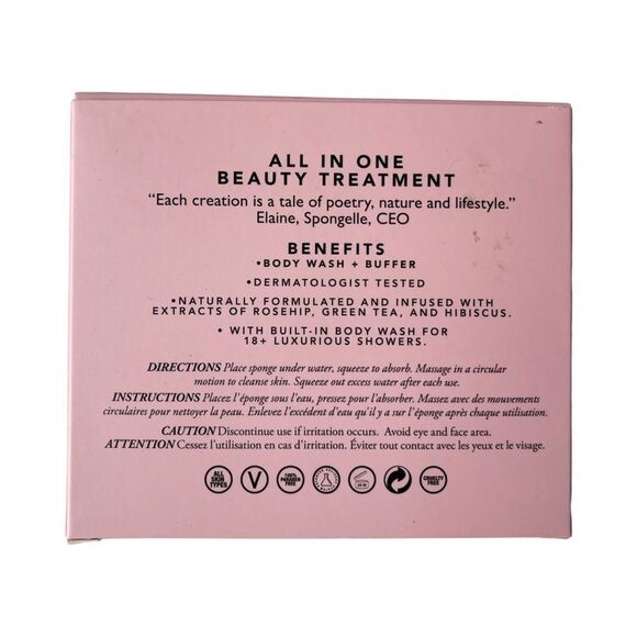 Botanica by Spongelle Rose Botanica Body Buffer NIB - Picture 6 of 6